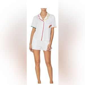 Room Service Rainbow Short Sleeve and Shorts Pajama Set 🌈